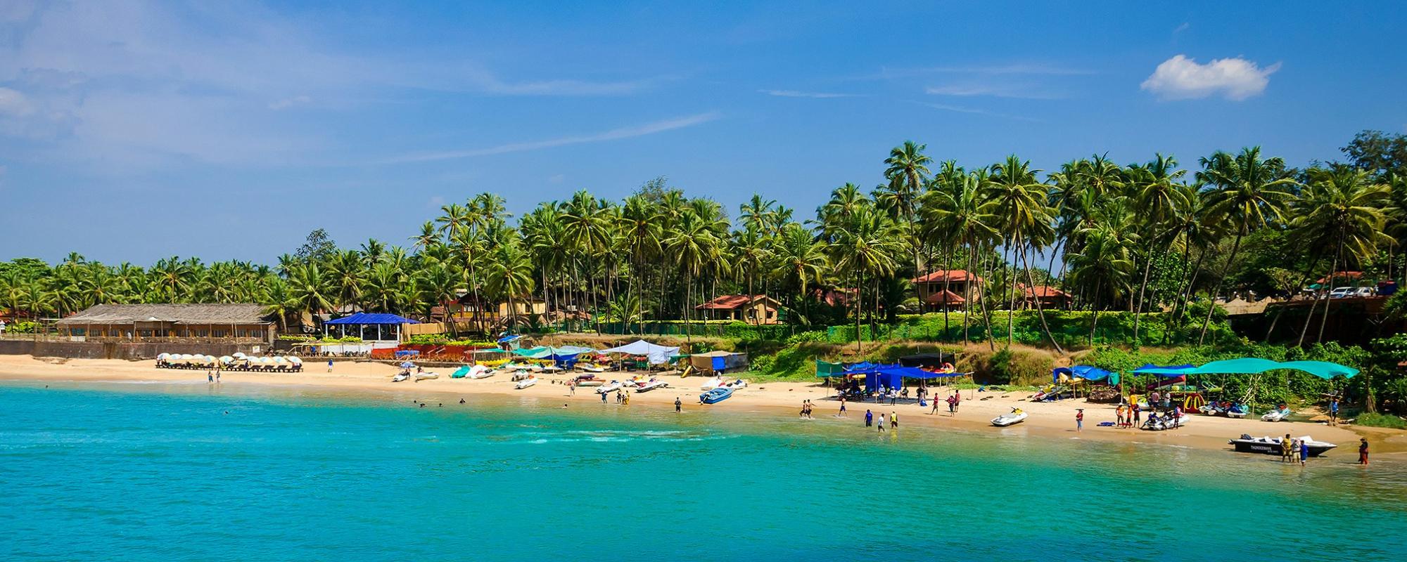 Goa coastline aerial view