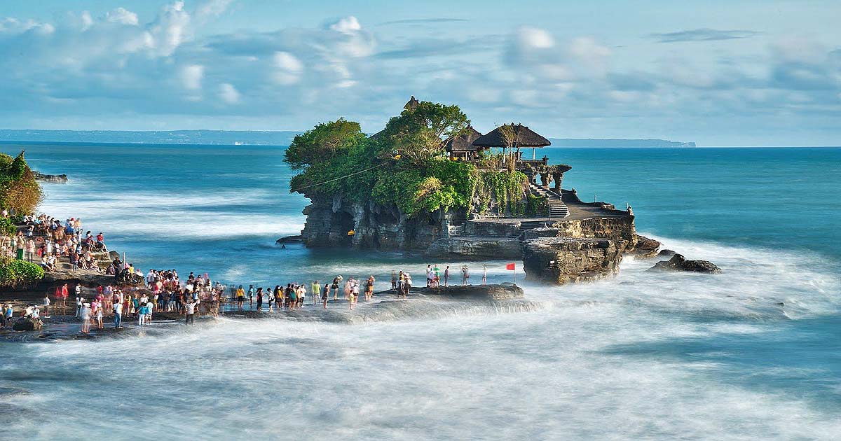 Bali temple on the water